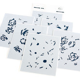 Peony Fantasy stencil